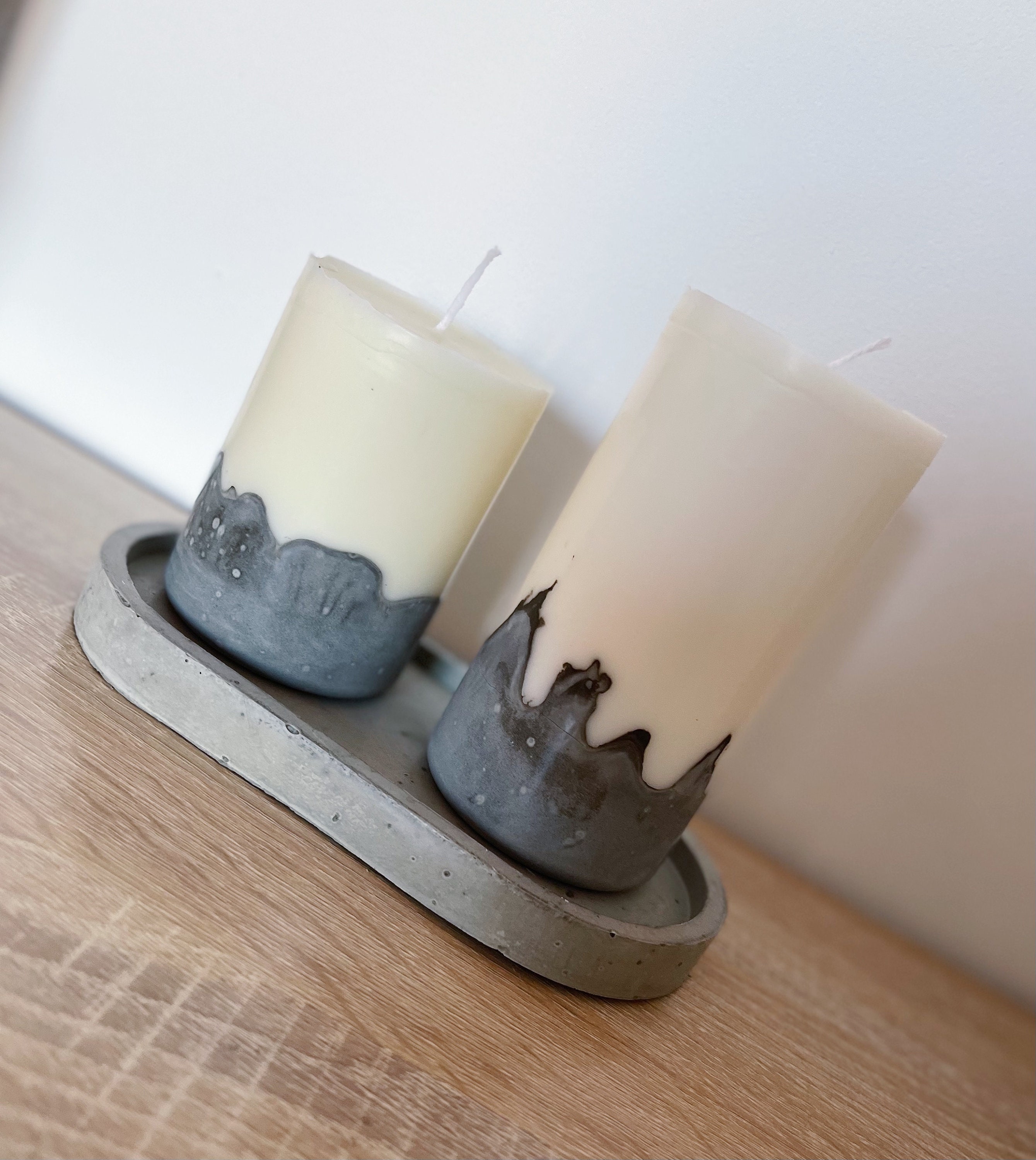 Concrete Candle Set of 2 Etsy