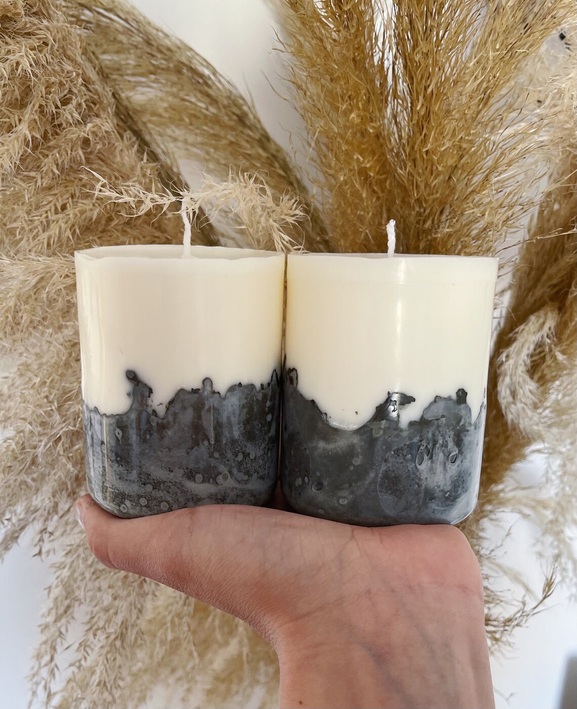 Concrete Candle Set of 2 Etsy