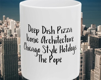 Pope Leo. Chicago Icons, Fun Gift for Chicago Lovers, Perfect for Coffee, Tea, or Hot Chocolate, Unique Hostess Gift, Home Decor