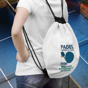 Padel String Bag, Motivational Athletic Gear, Sports Bag, Gym Essentials, Unique Gift for Padel Lovers, Eco-Friendly