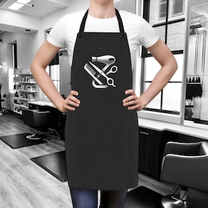 Grembiule da parrucchiere moderno e minimalista, grembiule da parrucchiere, regalo per parrucchiere, grembiule da parrucchiere unico, grembiule di tendenza moderna, grembiule da barbiere