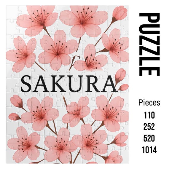 ◎非売品☆Cherry blossom☆フルカラー☆タオル☆ピンク☆③☆残1 Sakura Flower Jigsaw Puzzle: Japanese Cherry Blossom Spring Decor