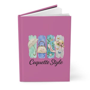 Coquette Style Hardcover Journal | Chic Pink Notebook for Fashion Lovers, Gift for Her