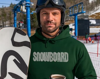 Snowboard Hoodie: Unisex Cotton-Blend Winter Sports Sweatshirt