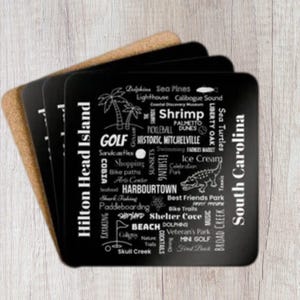 Set di sottobicchieri Hilton Head Island: decorazioni costiere e da spiaggia HHI