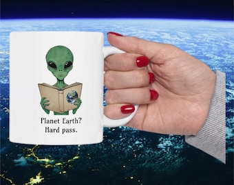 Alien Coffee Mug: Humorous UFO Gift for Space Lovers