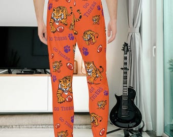 Pantalones de pijama Go Tigers: ropa informal de fútbol universitario