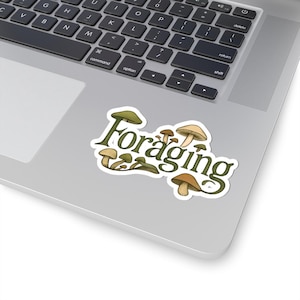 Foraging. Mushroom Kiss-Cut Stickers | Nature Lovers Decor, Eco-Friendly Gift, Journal Stickers, Laptop Decal, Morel Lover
