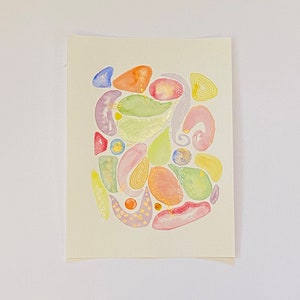 Smooth Moves  |  Abstract Original Watercolor Painting  |  9 x 12
