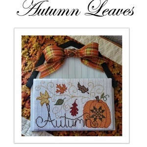 Autumn Leaves Cross Stitch Pattern