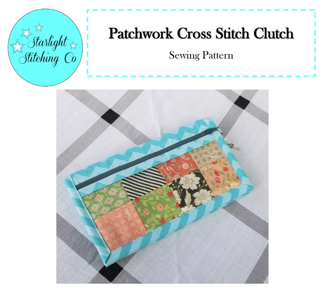 Patchwork Cross Stitch Clutch Sewing Pattern - Etsy