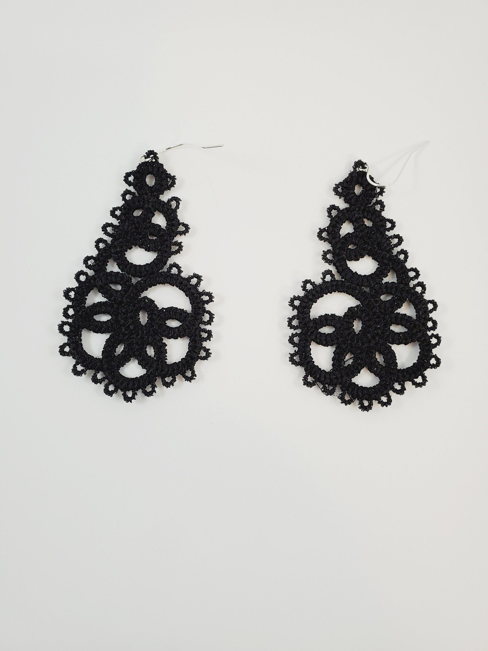 Embroidered Lace Earrings Etsy