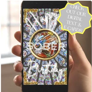 Stained Glass Bead AA Chip, AA Coins, Recovery, NA Medallions, 12 Step, Sober Anniversary image 11