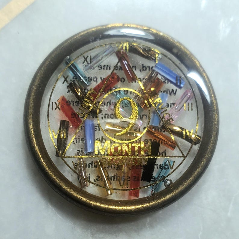 Stained Glass Bead AA Chip, AA Coins, Recovery, NA Medallions, 12 Step, Sober Anniversary image 8