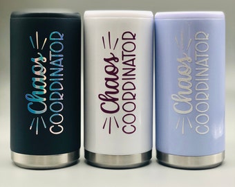 Chaos Coordinator Skinny Can Cooler Stainless Steel | Teacher | Student | Back to School | Mom | Dad | Babysitter
