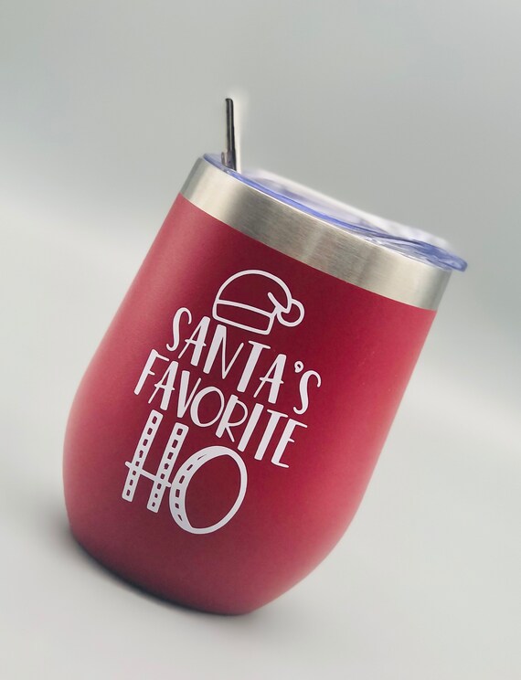 12oz Holiday Cheer Wine Tumbler With Lid