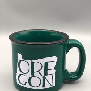 Oregon Campfire Coffee Mug 15 oz. | All 50 States Available! | Fall Coffee Mug | Sweater Weather | Speckled | Custom | Gift