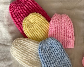 3-6 months Crochet baby Cap + Booties set