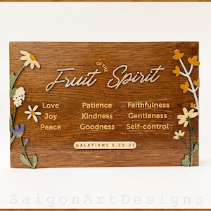 Fruit of the Spirit - Bible Verse Wall Art Wood Sign Christian Wall Art Scripture Signs Home Decor Choose your Favorite Bible Passage Gift