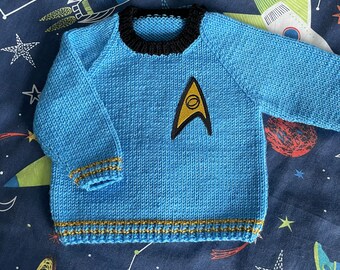 Baby Spock jumper, Star Trek outfit,