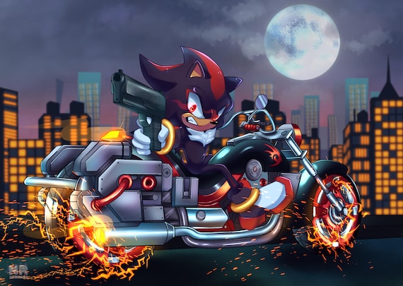 Shadow the Hedgehog A4 Art Print Sonic the Hedgehog - Etsy Canada