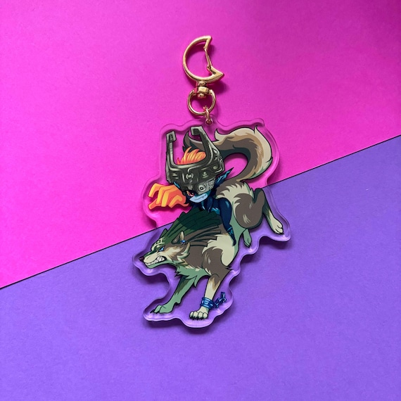 Midna Wolf Link Acrylic Keychain, 3.5 Inch, Zelda