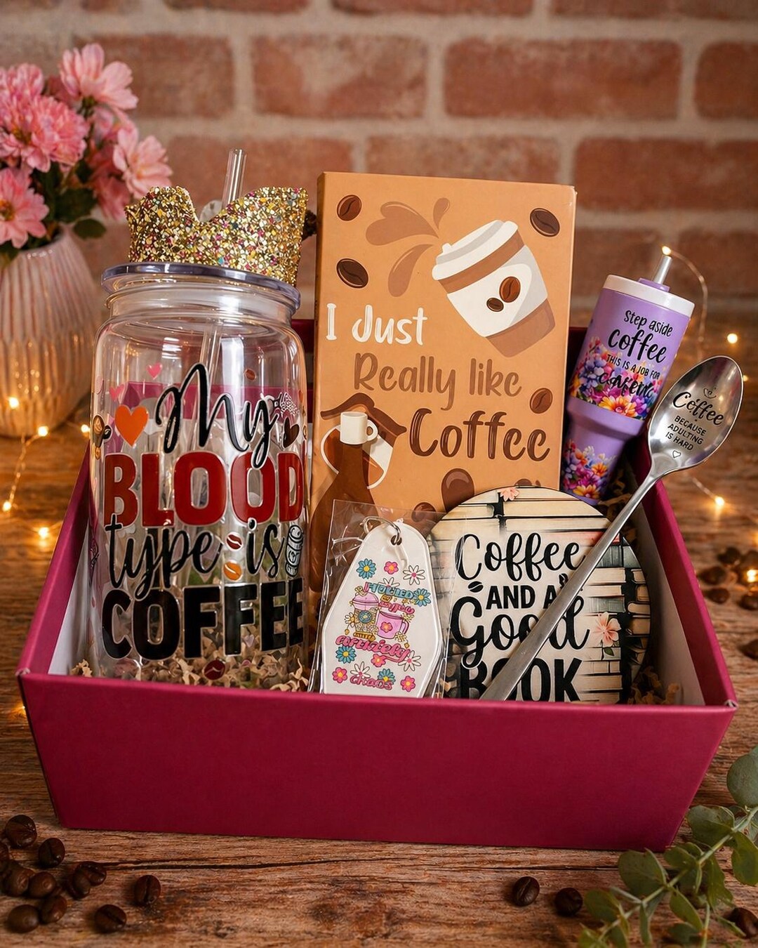 Coffee Lover Gift Box , Get Well Soon Gift , Birthday Present , Bestie ...