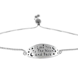 I Love You to the Moon and Back Bracelet - Etsy