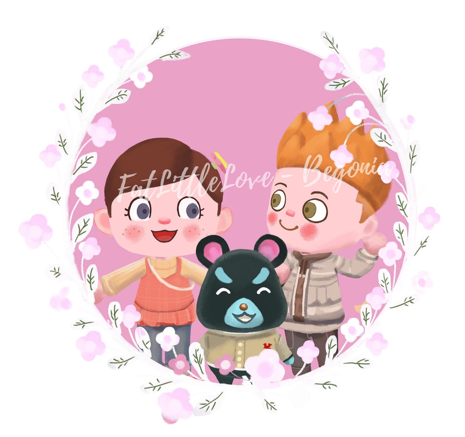 Animal Crossing Character and Villager Portraits ACNH Pastel Etsy