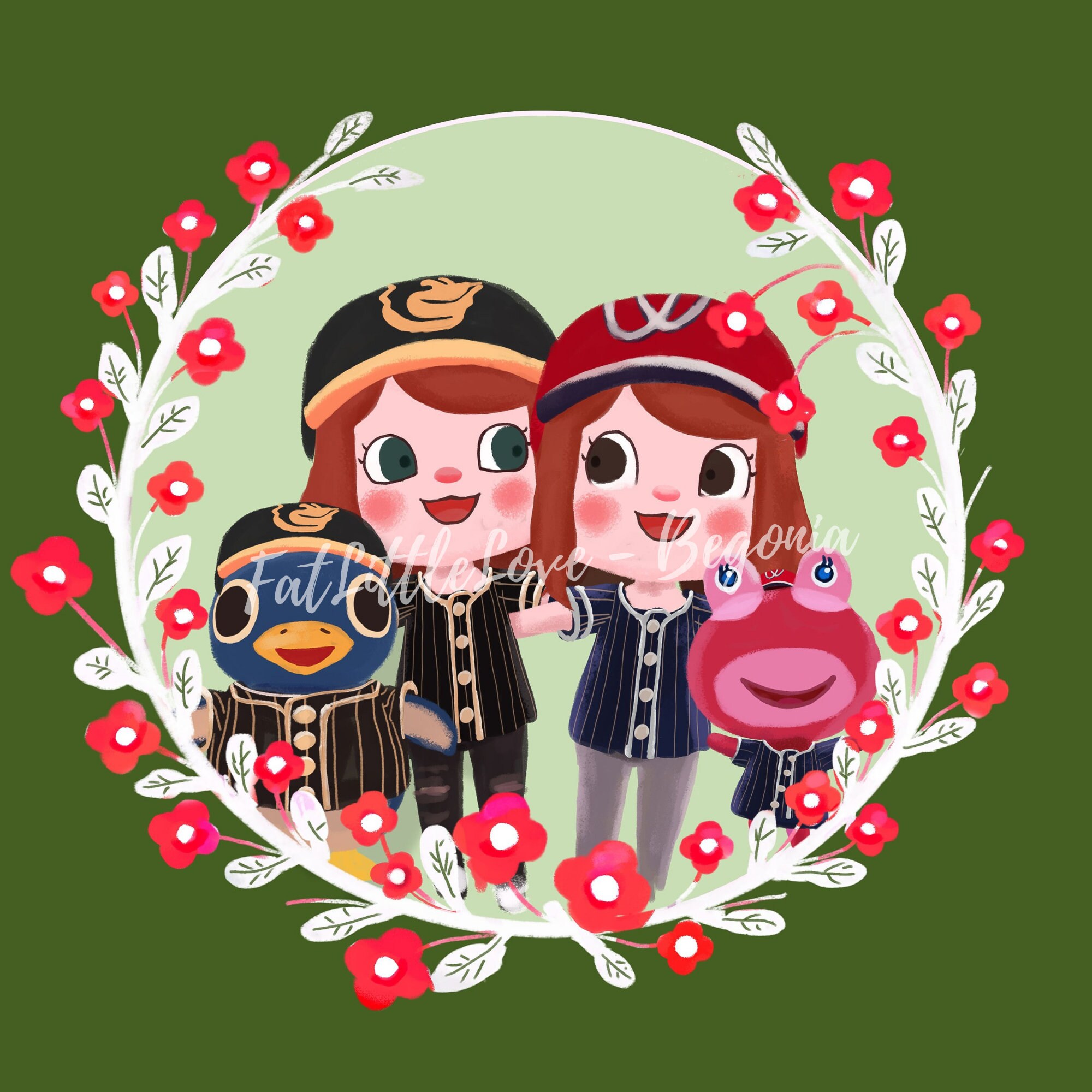 Animal Crossing Character and Villager Portraits ACNH Pastel Etsy