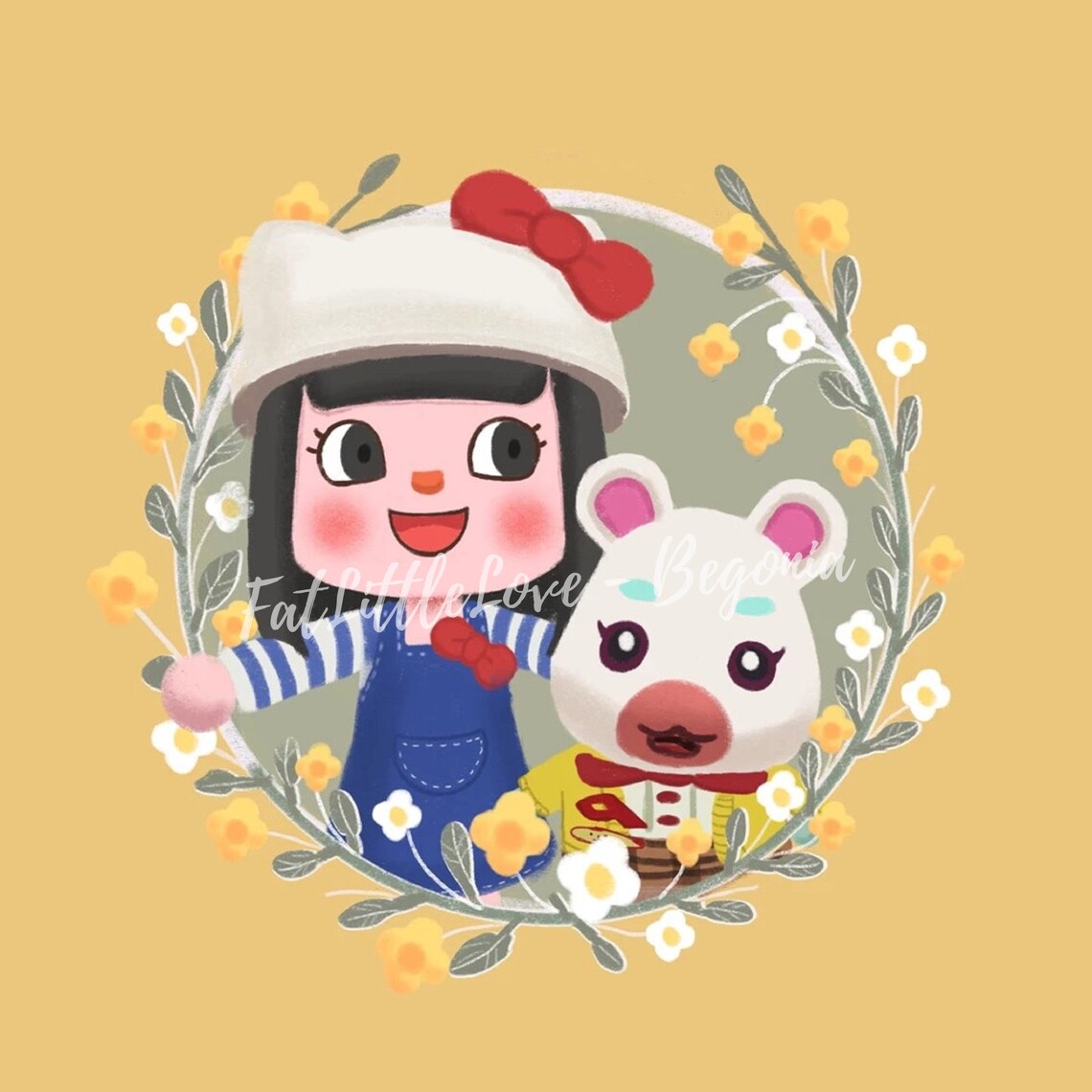 Animal Crossing Character and Villager Portraits ACNH Pastel Etsy