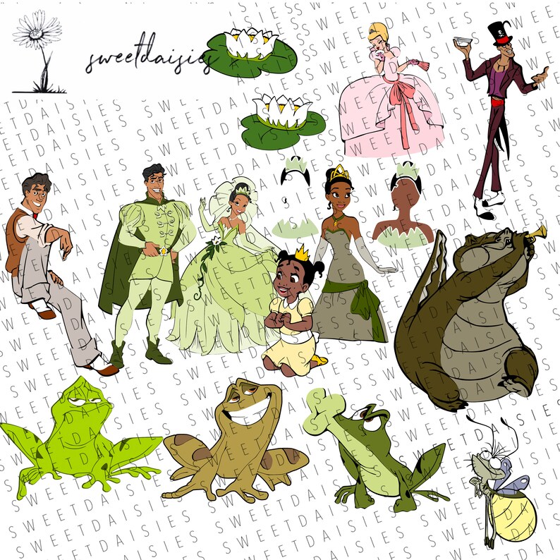 Princess and the Frog SVG File Bundle Instant Download - Etsy Australia