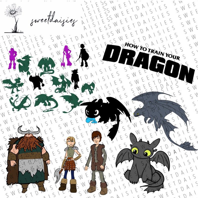 How to Train Your Dragon SVG File Bundle Instant Download Etsy