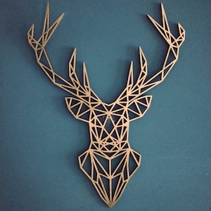 Geometric wooden stag