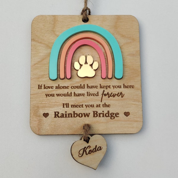 Rainbow Bridge Pet Memorial - Etsy