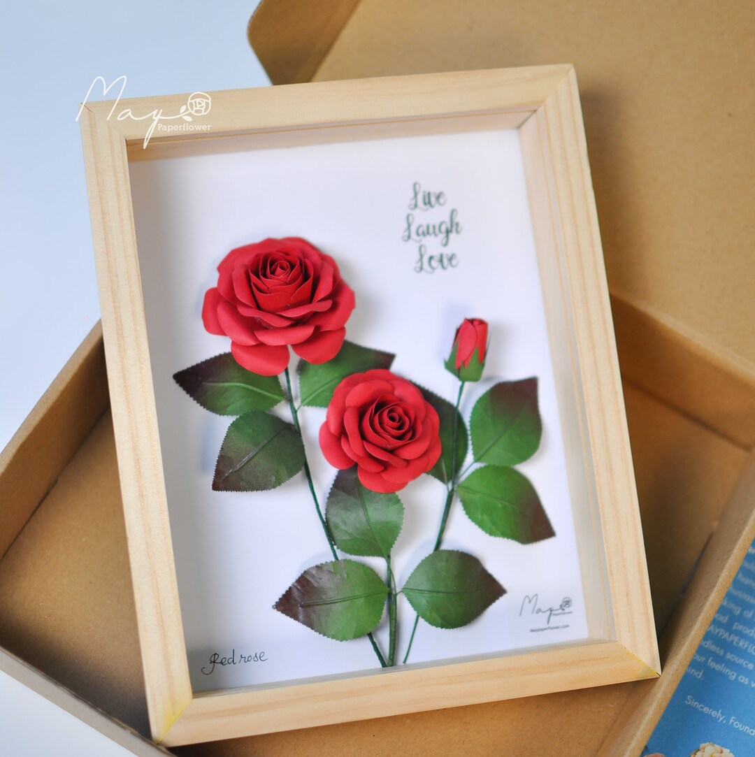 Rose Wall Decor Birthday Flowers Anniversary Gift Flower Etsy