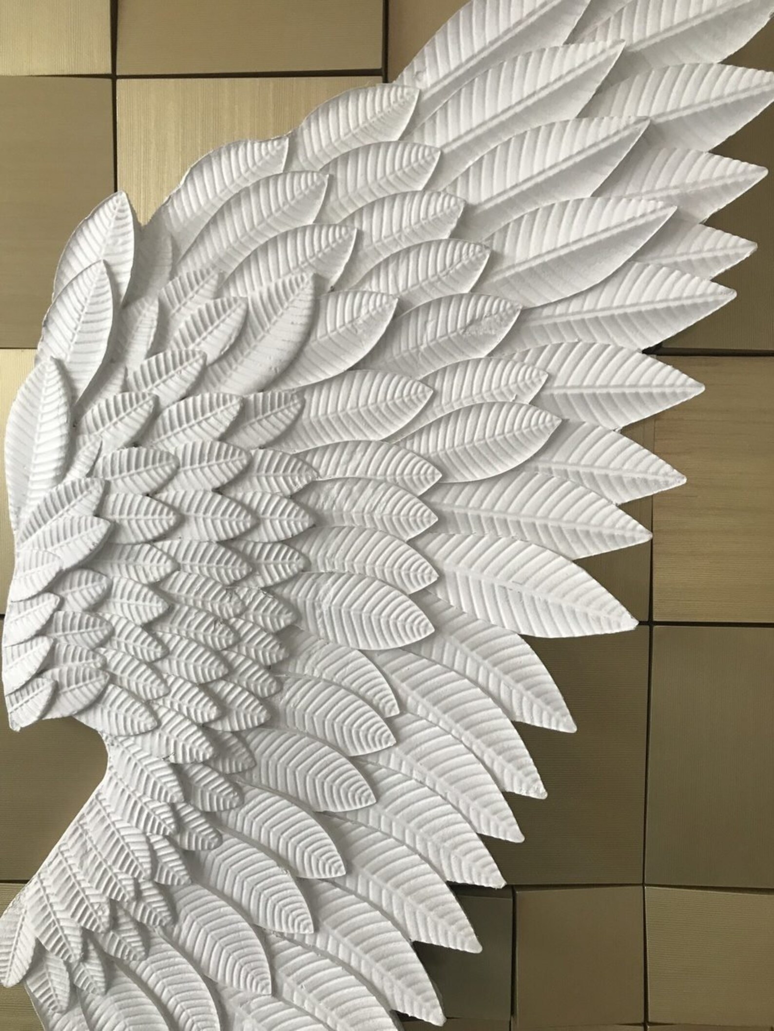 Housewarming Gifts - Large Angel Wings Wall Decor - Home Gold Vintage