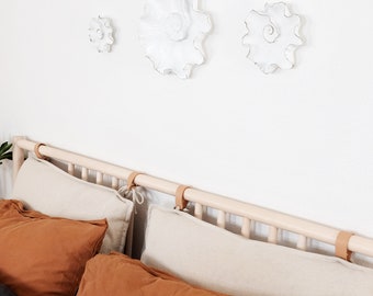 Gold Seashells nautical wall decor for bedroom - Hanging sculpture coastal decor over the bed - Modern boho seaside decor Beach or farmhouse