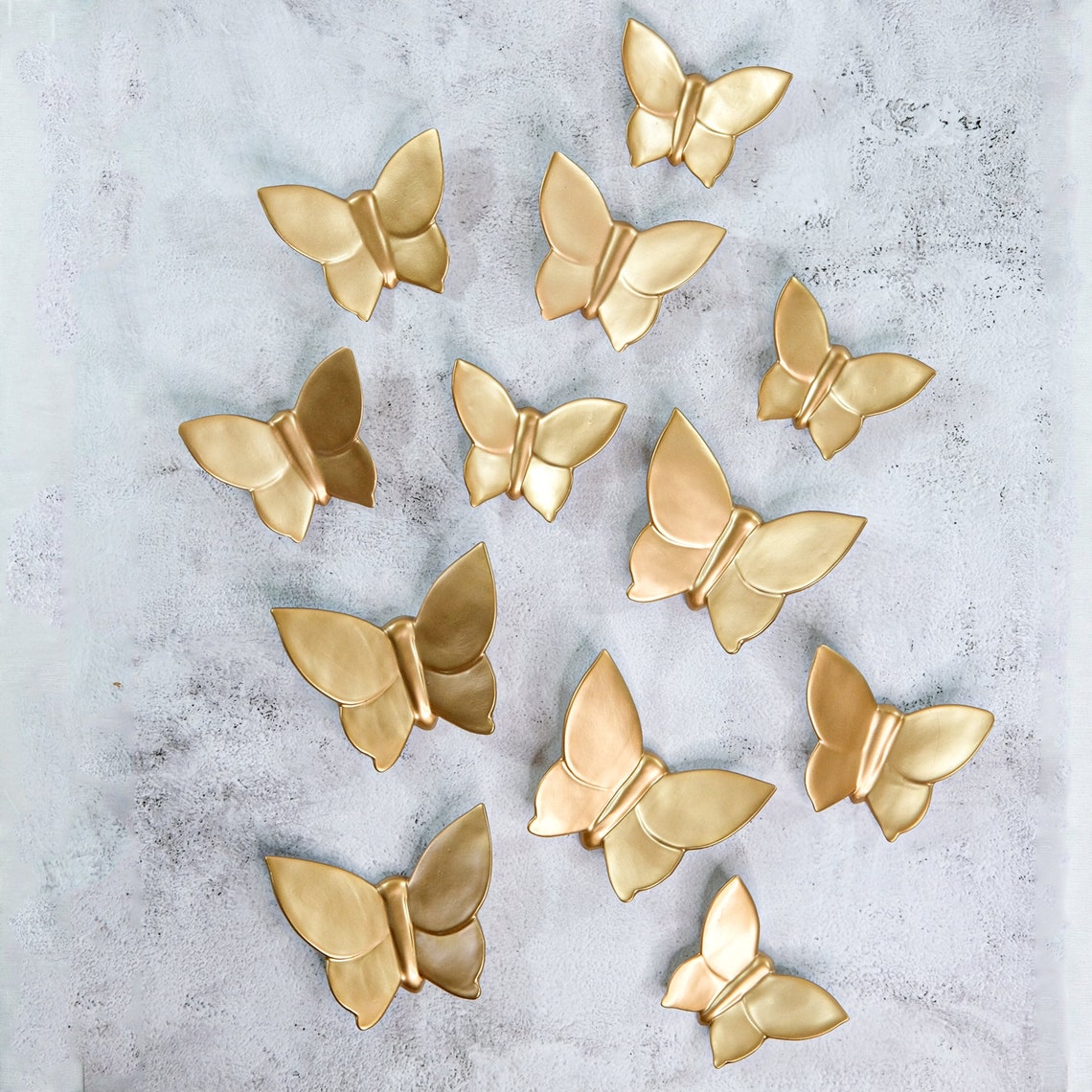 Little Gold Butterflies Wall Decor Etsy