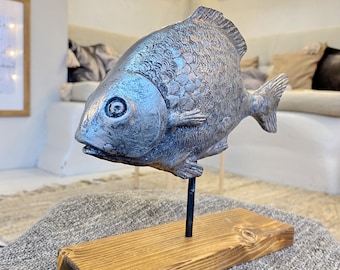 Asian Ocean Koi Fish Living Room Decor - Figurines Seaside Home