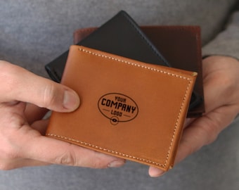 Personalized Leather Bifold Wallet: Handmade Monogram Wallet for Men