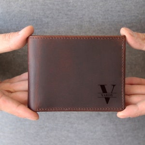 Regalo del Día de San Valentín, Cartera grabada para hombres de regalo de papá, Cartera plegable personalizada, Carteras delgadas para hombres, Cartera de padrino, Cartera de hombre, Regalo para él