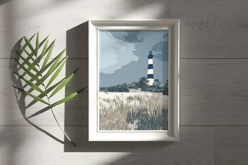Outer Banks Bodie Island Lighthouse Print - OBX North Carolina Coastal Wall Art image 4