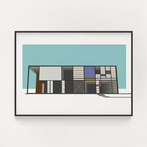 Mid Century Modern Print - Eames House Print - Architecture Poster - California Wall Art