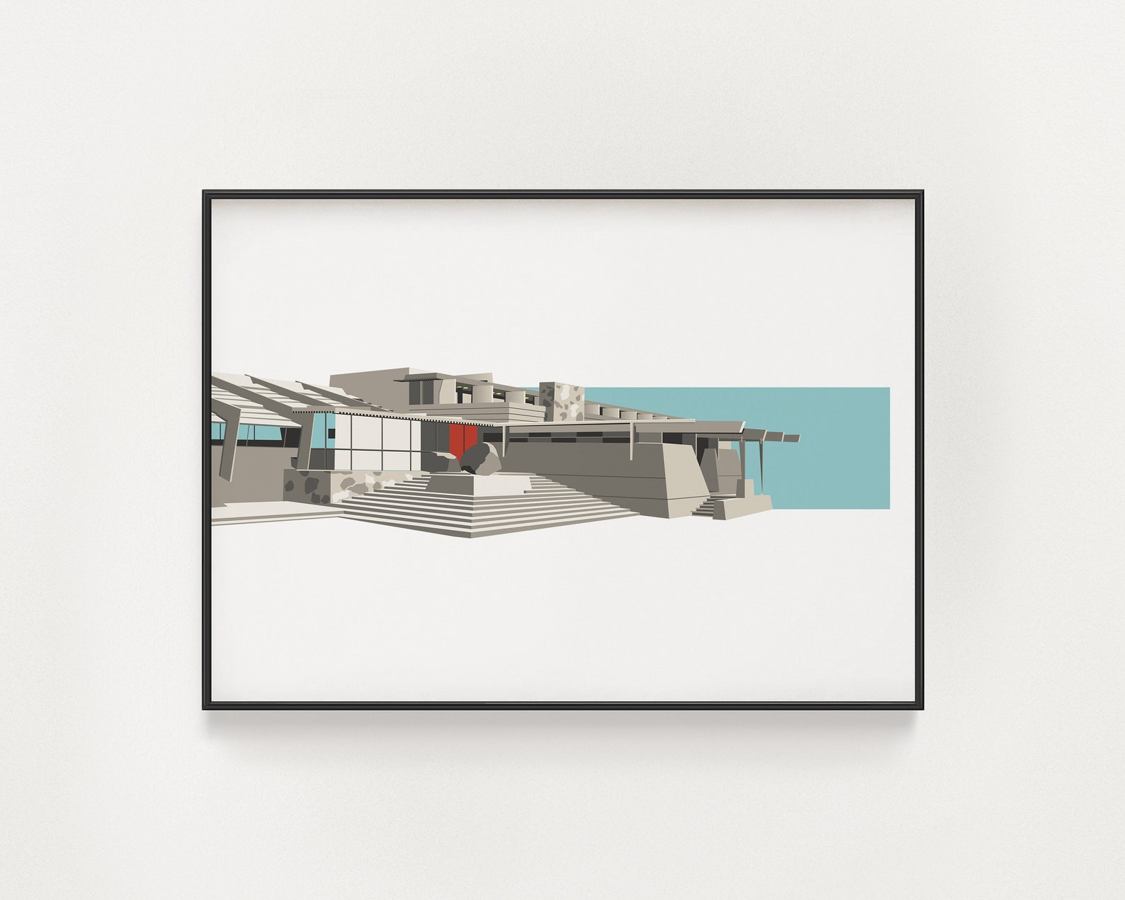 Frank Lloyd Wright Taliesin West Print - Arizona Architecture Poster - Etsy