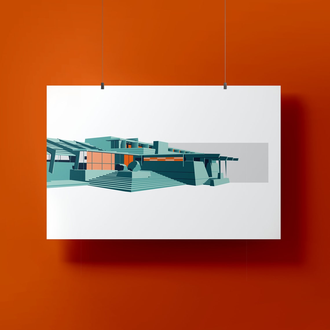Frank Lloyd Wright Taliesin West Print - Arizona Architecture Poster - Etsy