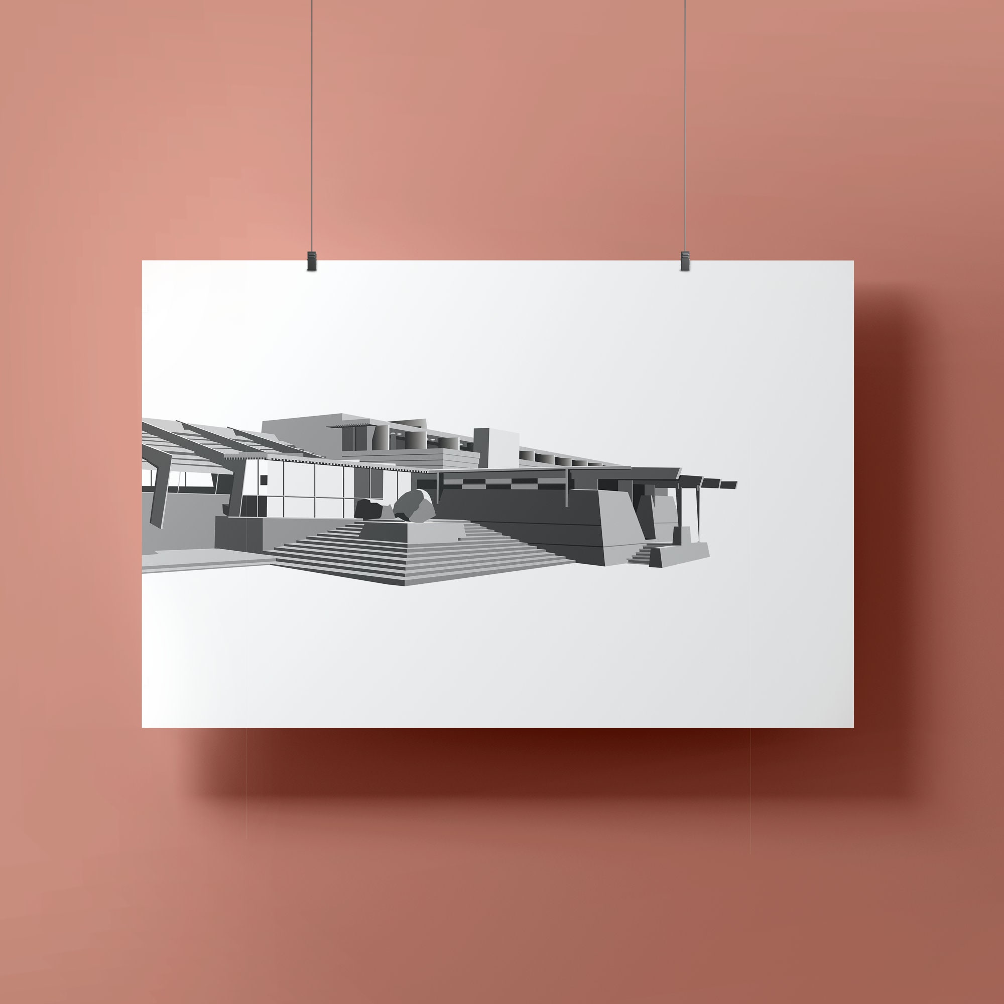 Frank Lloyd Wright - Taliesin West Print - Scottsdale Arizona ...