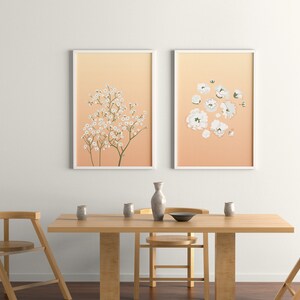 Minimalist Floral Print Baby's Breath Wall Art Nursery Wall Decor Wedding Flowers Gift Wedding Bouquet Bridal Gift image 7