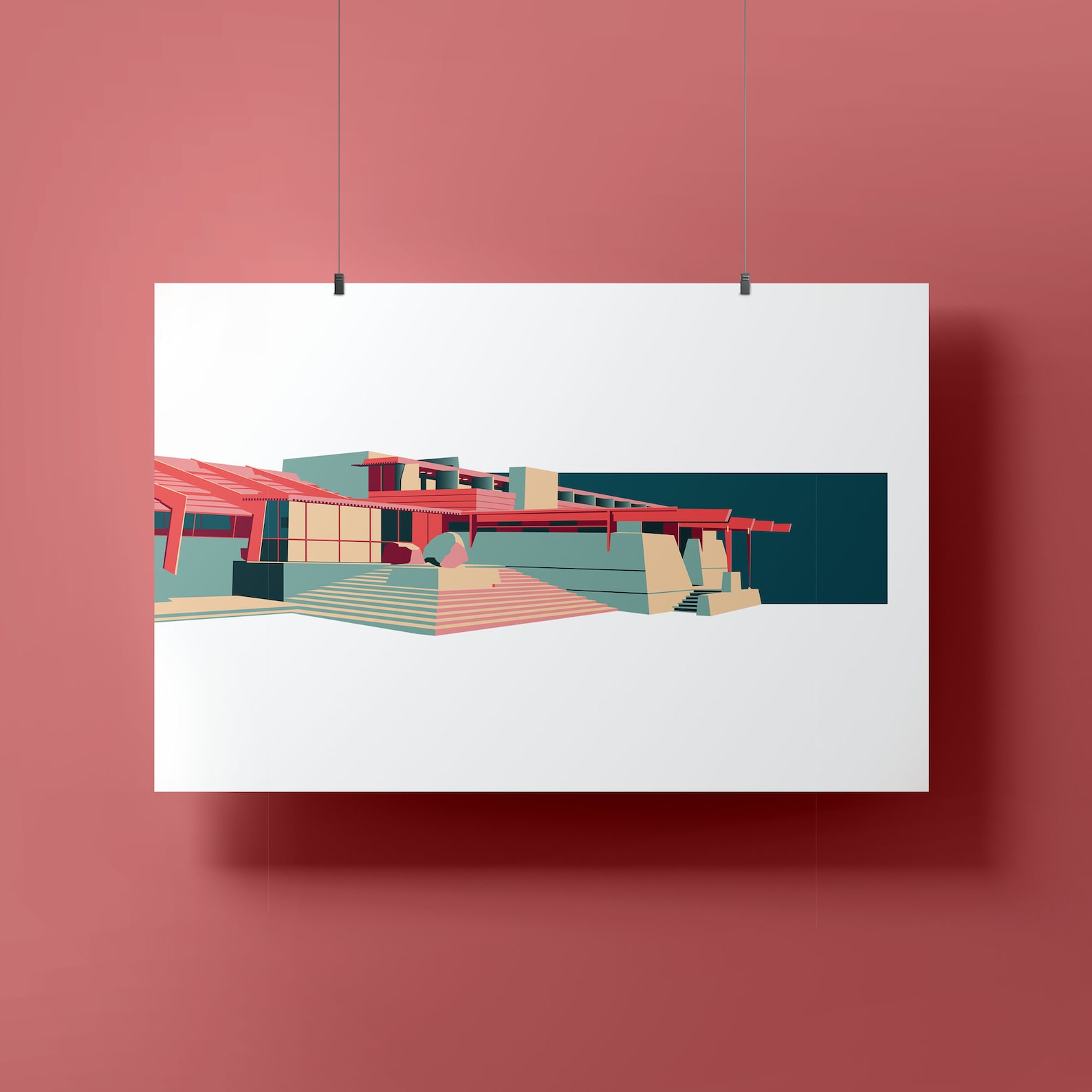 Frank Lloyd Wright Taliesin West Print - Southwestern Architecture ...