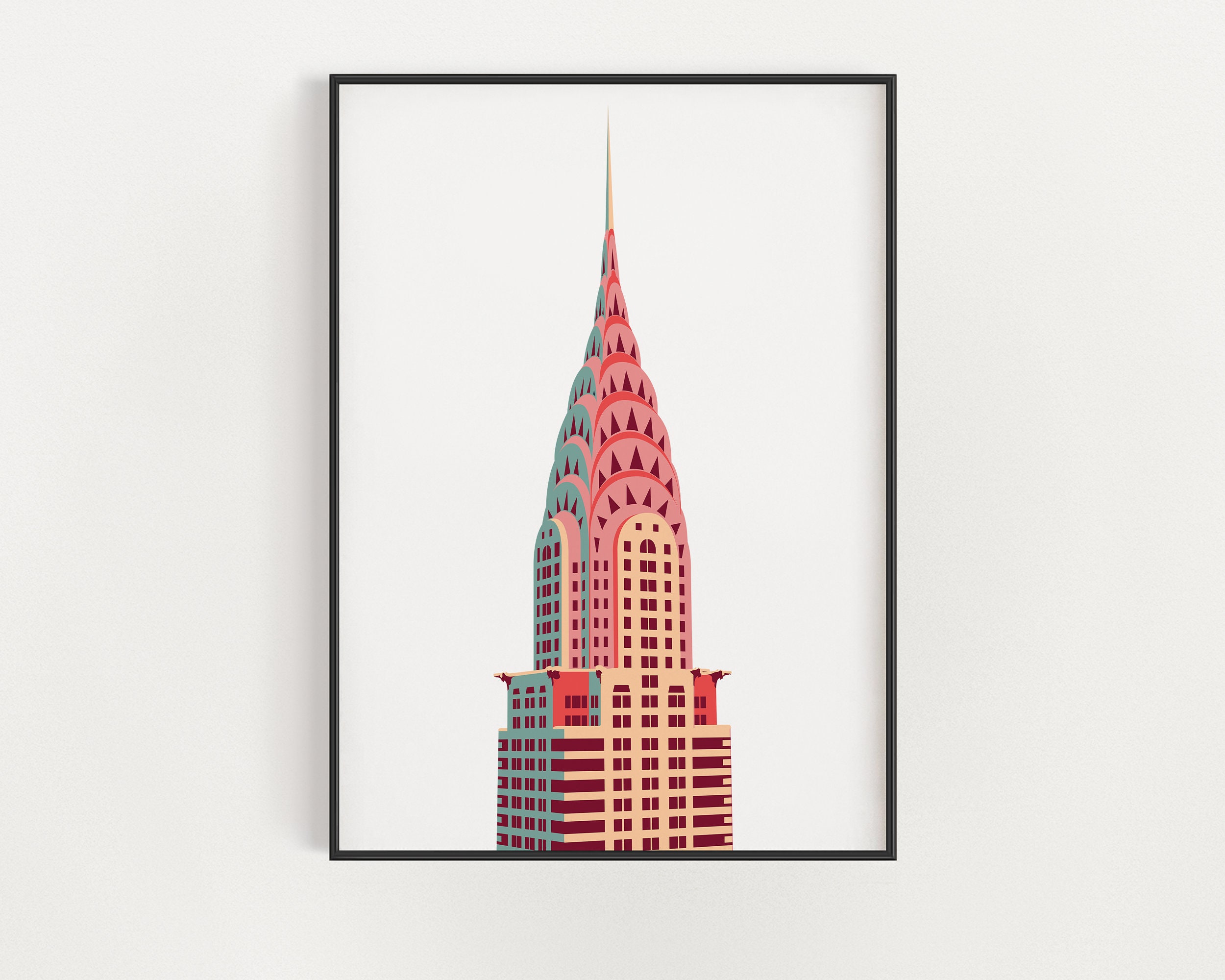 Chrysler Building Print Art Deco Skyscraper Manhattan - Etsy